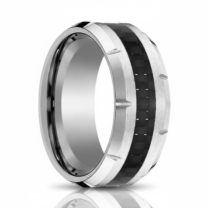 COLOSSAL — hero shot — men's tungsten carbide wedding ring | Aydins Jewelry