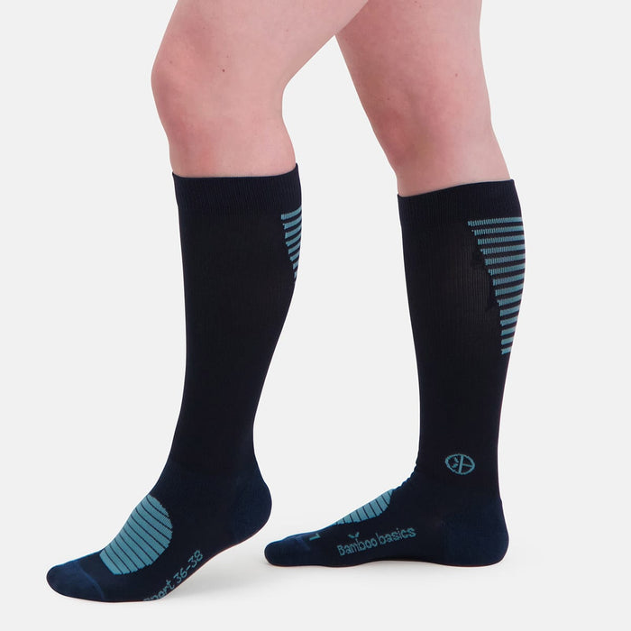 Bamboo Basics - Compressiesokken Max Sport - Blauw