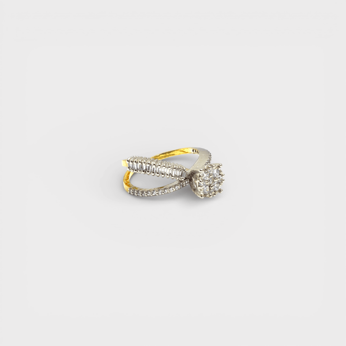 Crossover Halo Ring - Monis Anas Jewellers