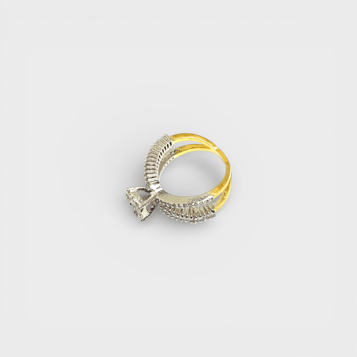 Crossover Halo Ring - Monis Anas Jewellers
