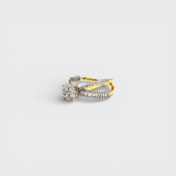 Crossover Halo Ring - Monis Anas Jewellers