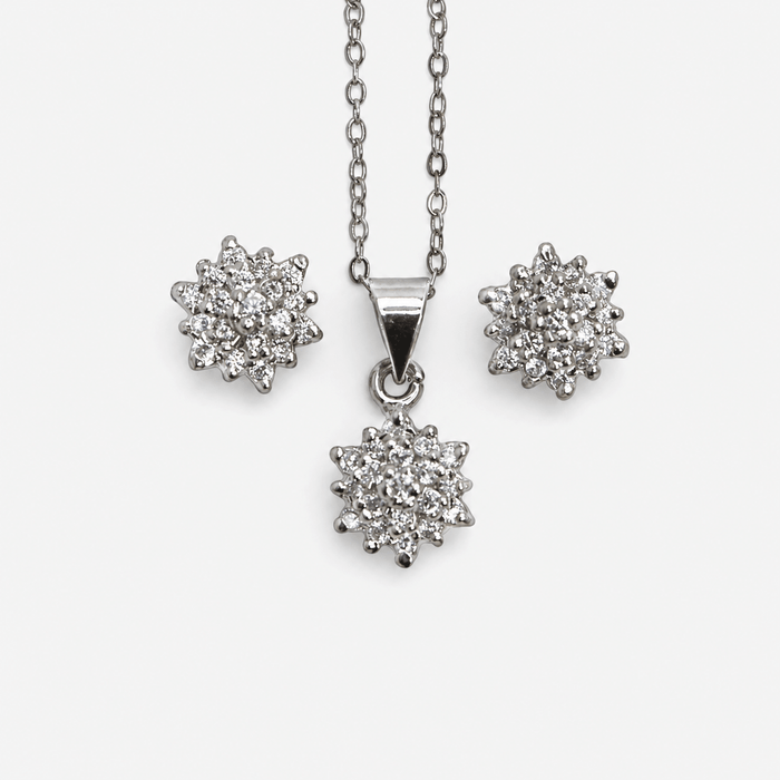 Crystal Bloom Set - Monis Anas Jewellers