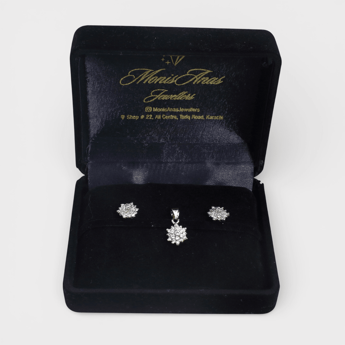 Crystal Bloom Set - Monis Anas Jewellers