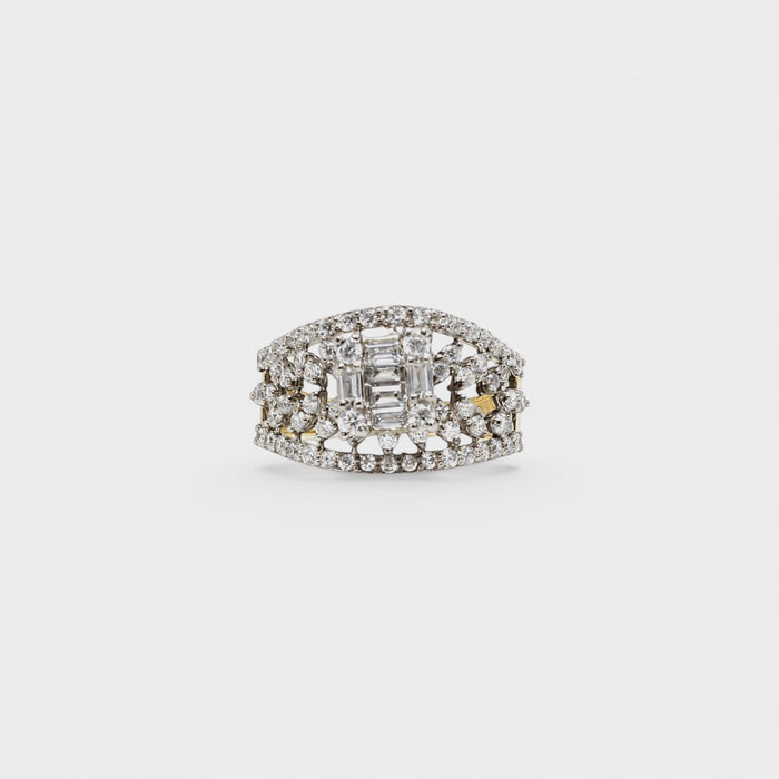 Crystal Cascade Ring - Monis Anas Jewellers