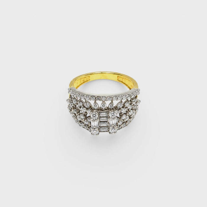 Crystal Cascade Ring - Monis Anas Jewellers