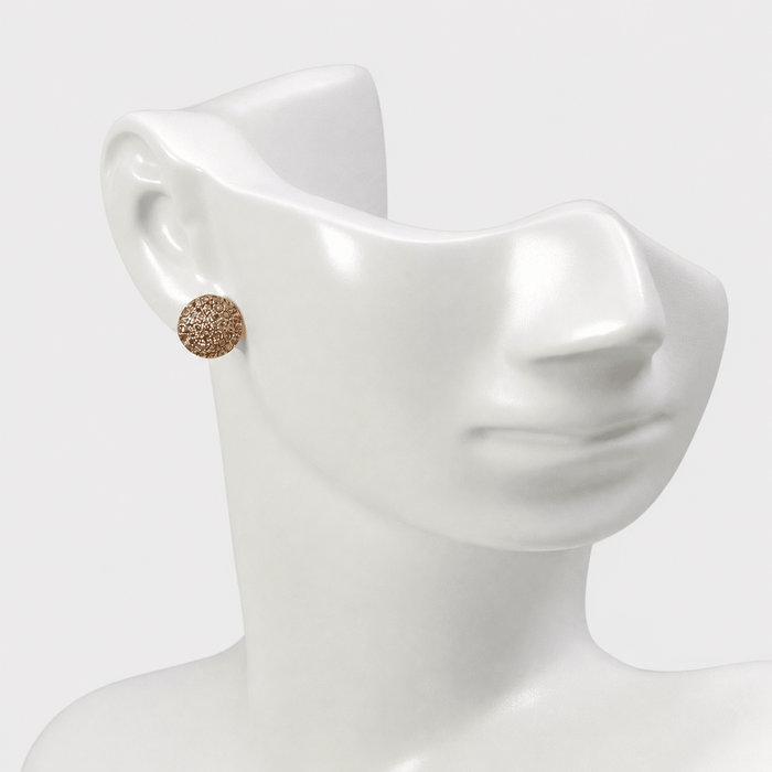 Crystal Dome Studs (Champagne) - Monis Anas Jewellers