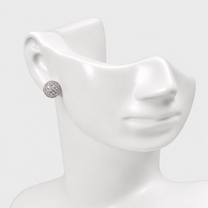Crystal Dome Studs - Monis Anas Jewellers
