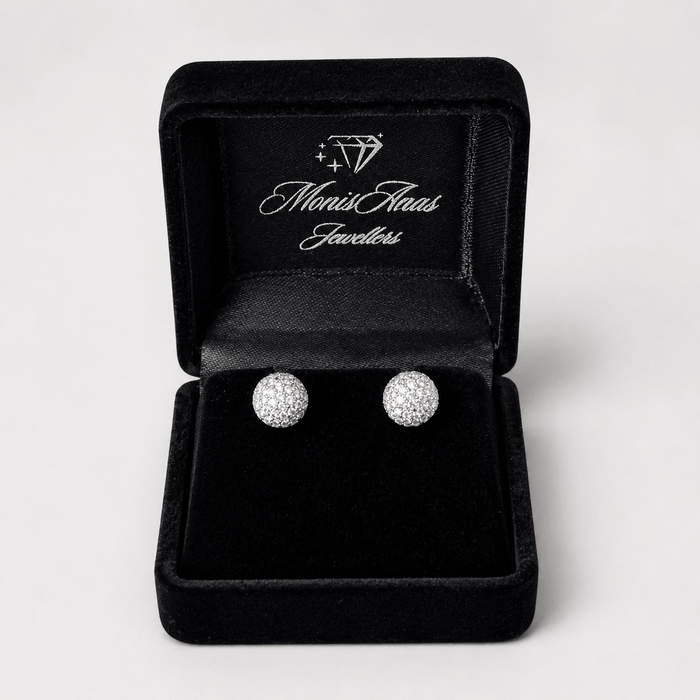 Crystal Dome Studs - Monis Anas Jewellers