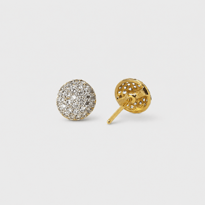 Crystal Dome Studs - Monis Anas Jewellers