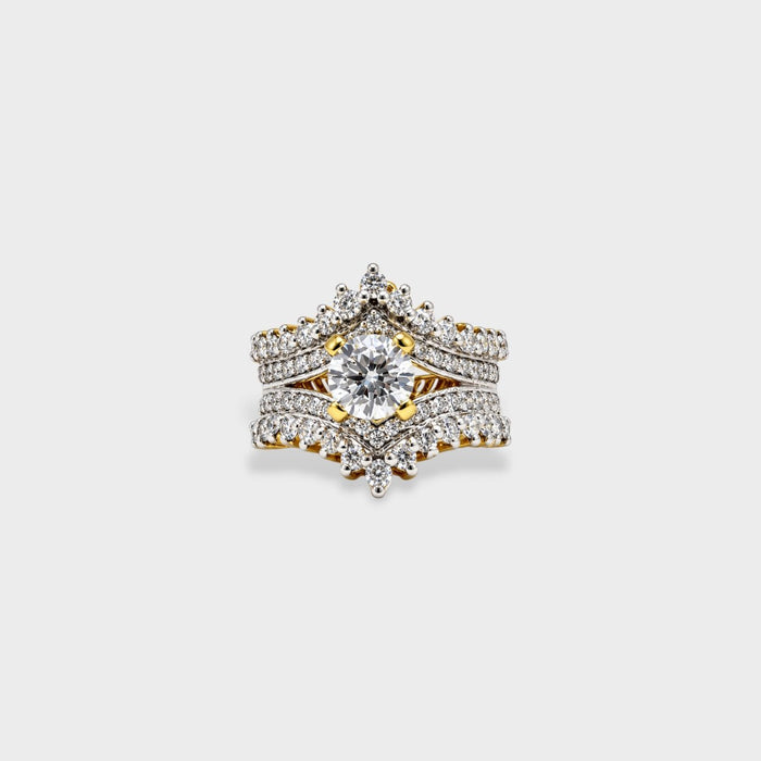 Crystal Lotus Crown Ring - Monis Anas Jewellers