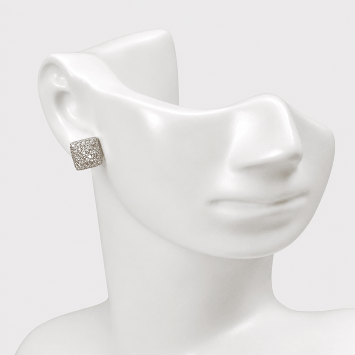Crystal Square Studs - Monis Anas Jewellers