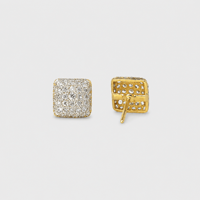 Crystal Square Studs - Monis Anas Jewellers