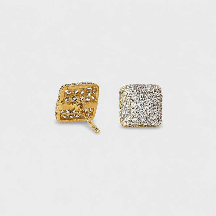 Crystal Square Studs - Monis Anas Jewellers