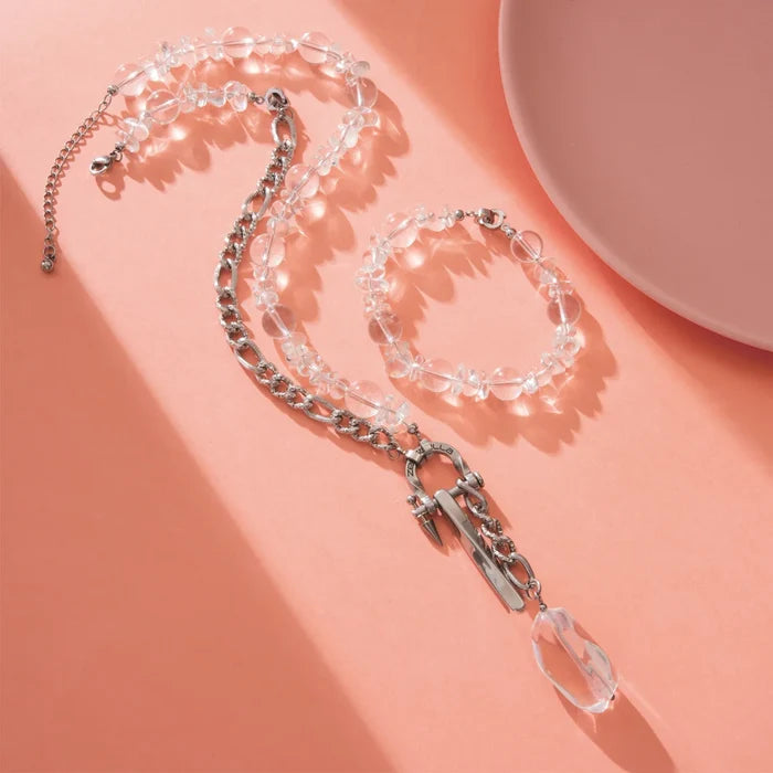 Current Clear Quartz Necklace