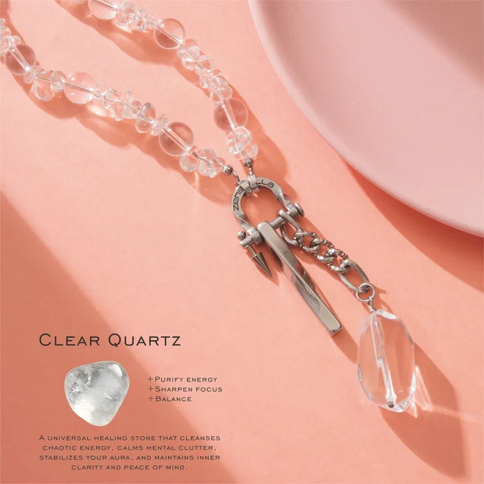 Current Clear Quartz Necklace