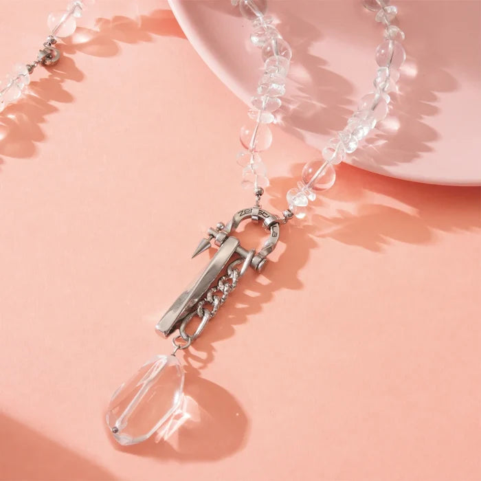 Current Clear Quartz Necklace
