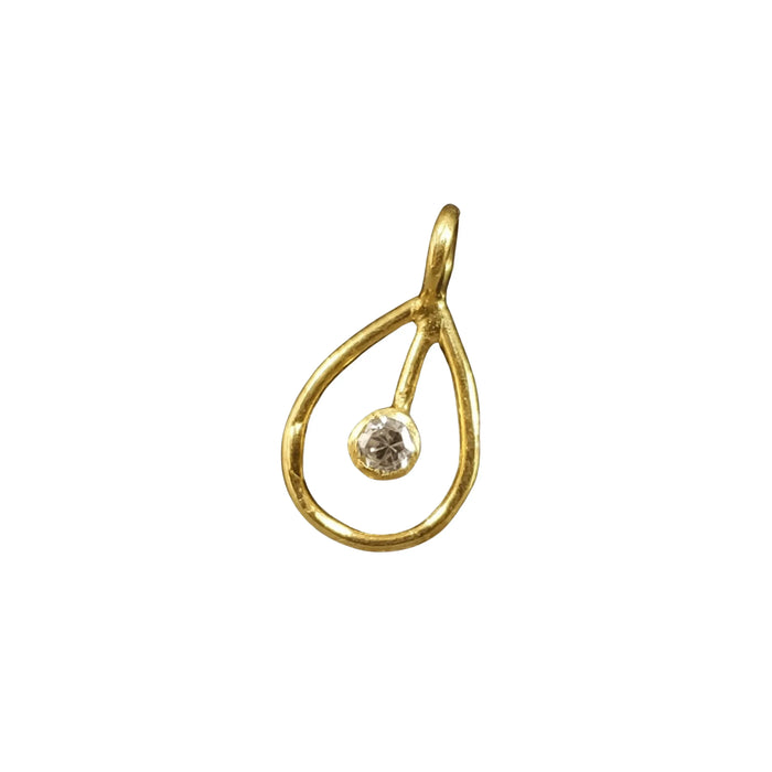 Dainty 18k Gold Diamond Gold Charm Pendant - K Jewelry Accessories