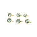 Dainty Gold Vermeil Aquamarine Charm Pendant - K Jewelry Accessories