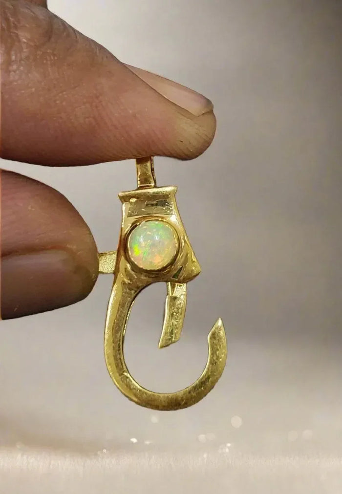 Dainty Lobster Ethiopian Opal Gold Vermeil Clasps - K Jewelry Accessories