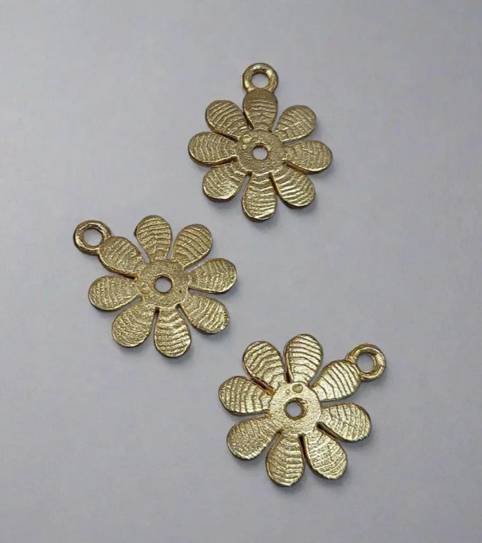 Daisy Flower Charm Gold Vermeil - K Jewelry Accessories