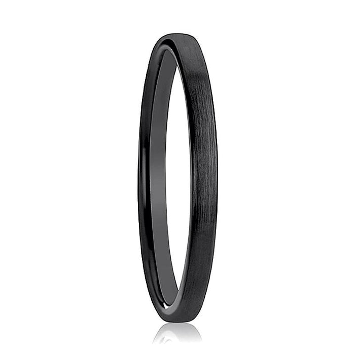 DAISY Black Ceramic men's wedding band, image 1