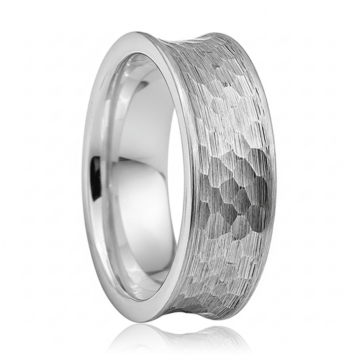 DECIUS — Hero product shot — men's tungsten wedding ring.