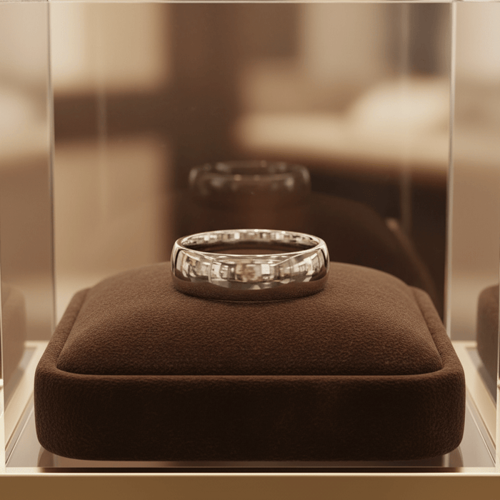 DEFENDER - display shot - men's tungsten carbide wedding ring | Aydins Jewelry