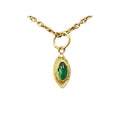 Designer 18k Gold Zambian Emerald Pendant - K Jewelry Accessories
