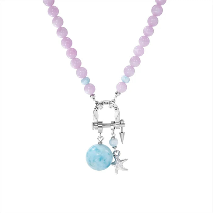 Drift Kunzite & Larimar Necklace