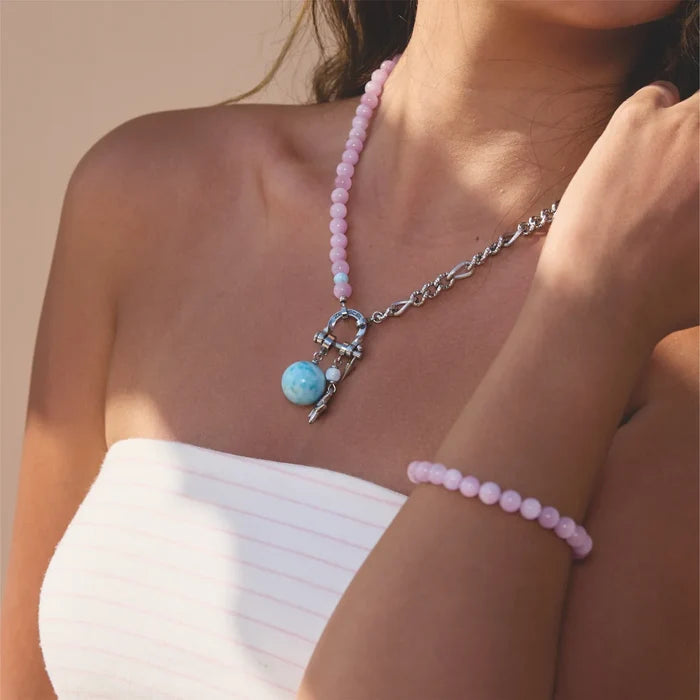 Drift Kunzite & Larimar Necklace