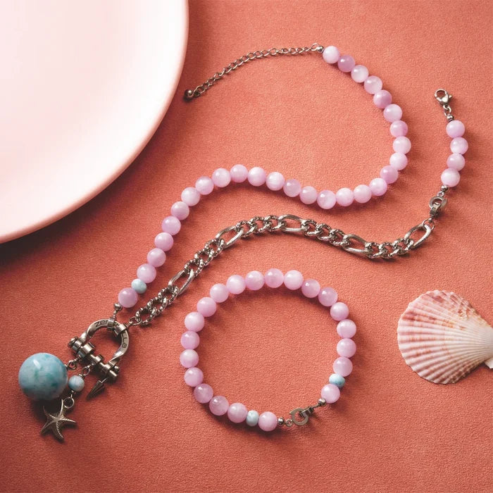 Drift Kunzite & Larimar Necklace