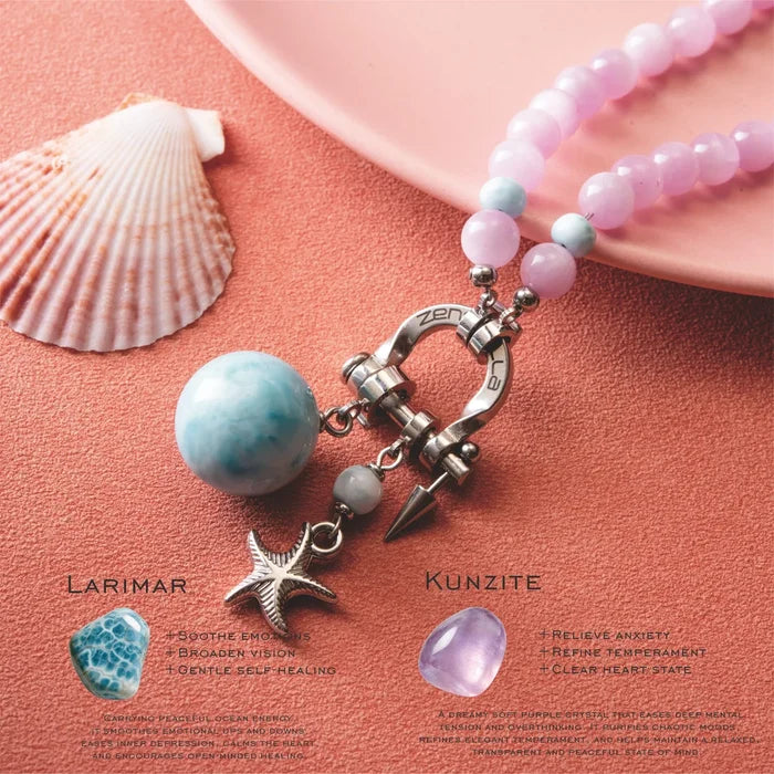 Drift Kunzite & Larimar Necklace
