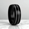 ECLIPSE Tungsten Carbide men's wedding band, image 1
