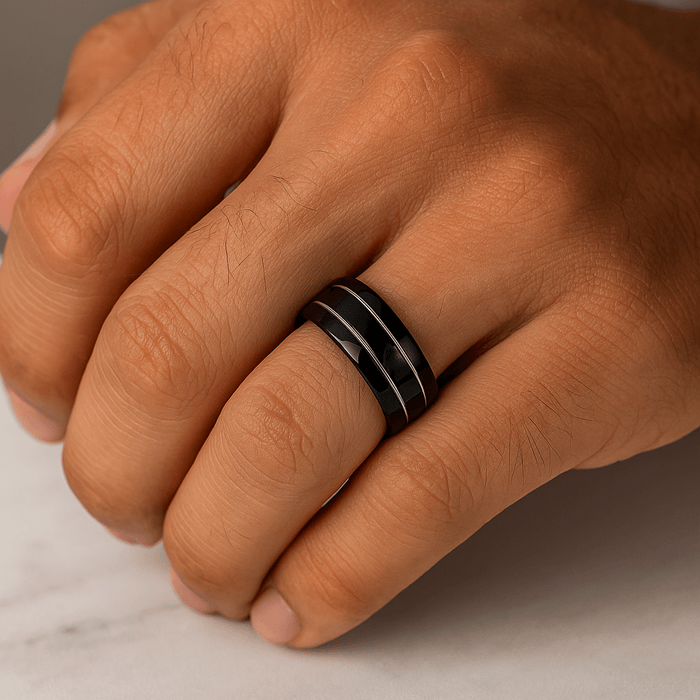 ECLIPSE Tungsten Carbide men's wedding band, image 2