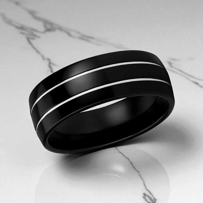 ECLIPSE Tungsten Carbide men's wedding band, image 3