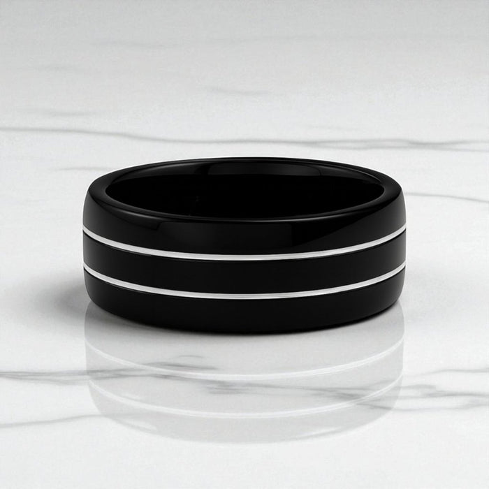 ECLIPSE Tungsten Carbide men's wedding band, image 5