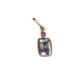 Elegant 14k Gold Ametrine and Ruby Pendant - K Jewelry Accessories