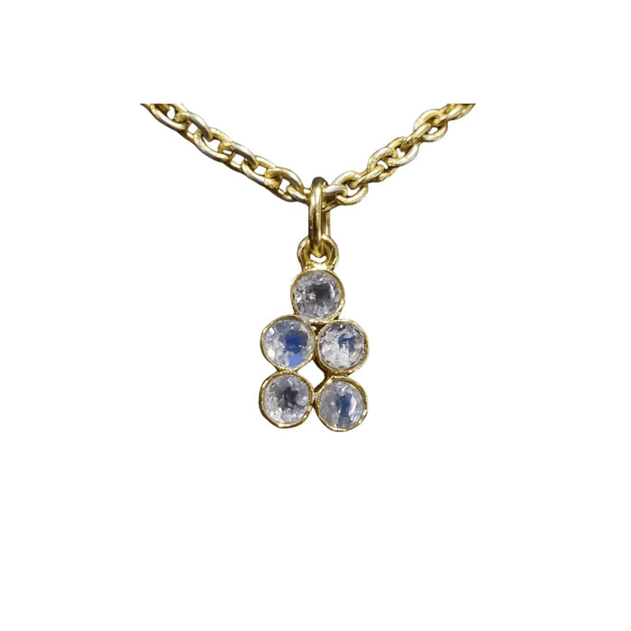 Elegant 14k Gold Rainbow Moonstone Pendant - K Jewelry Accessories