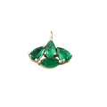 Elegant 14k Zambian Gold Emerald Charm Pendant - K Jewelry Accessories