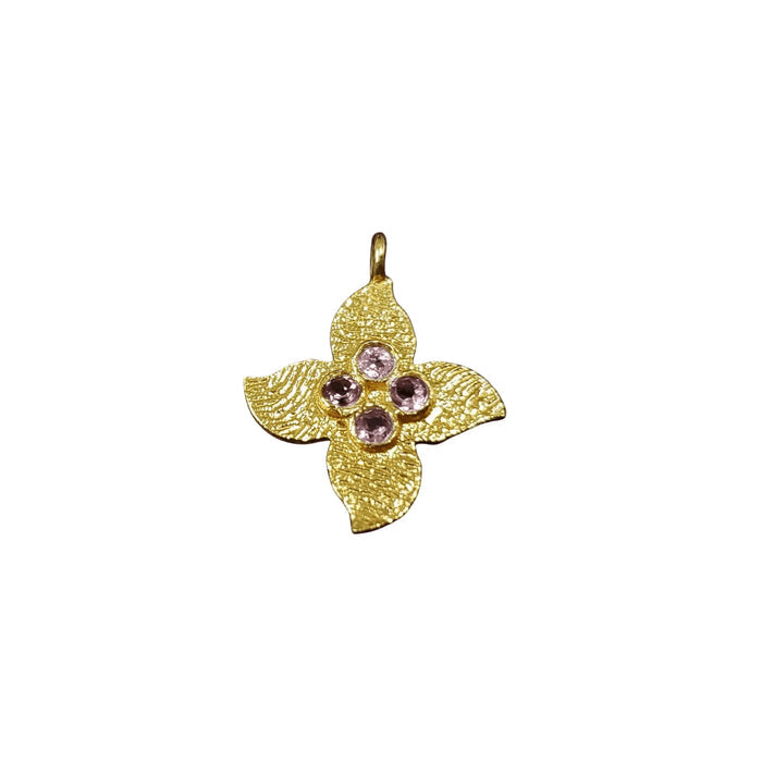Elegant 925 Gold Vermeil Tourmaline Charm - K Jewelry Accessories
