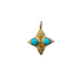 Elegant Gold Vermeil Designer Turquoise Charm - K Jewelry Accessories