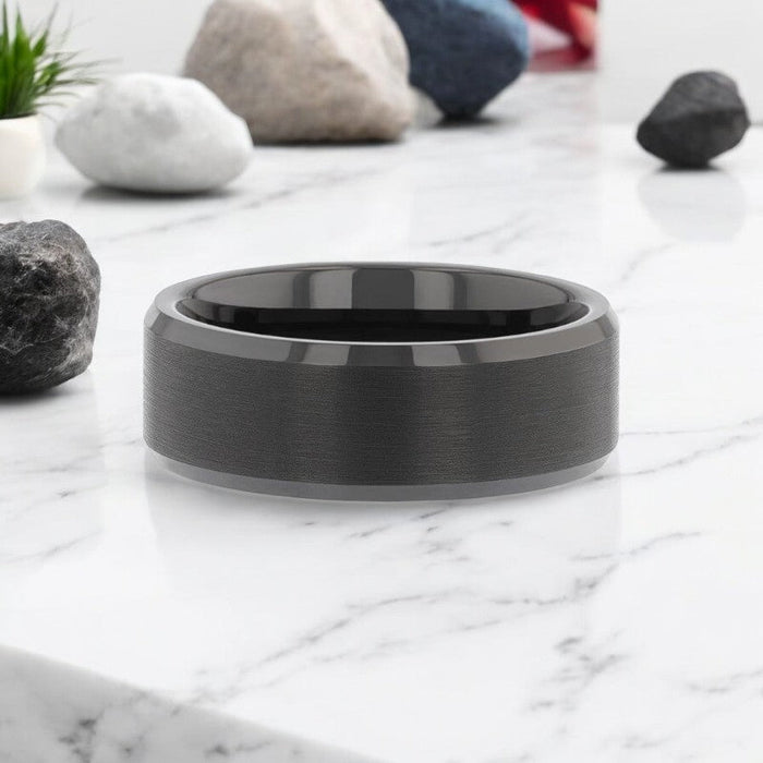 ELISE Tungsten Carbide men's wedding band, image 4