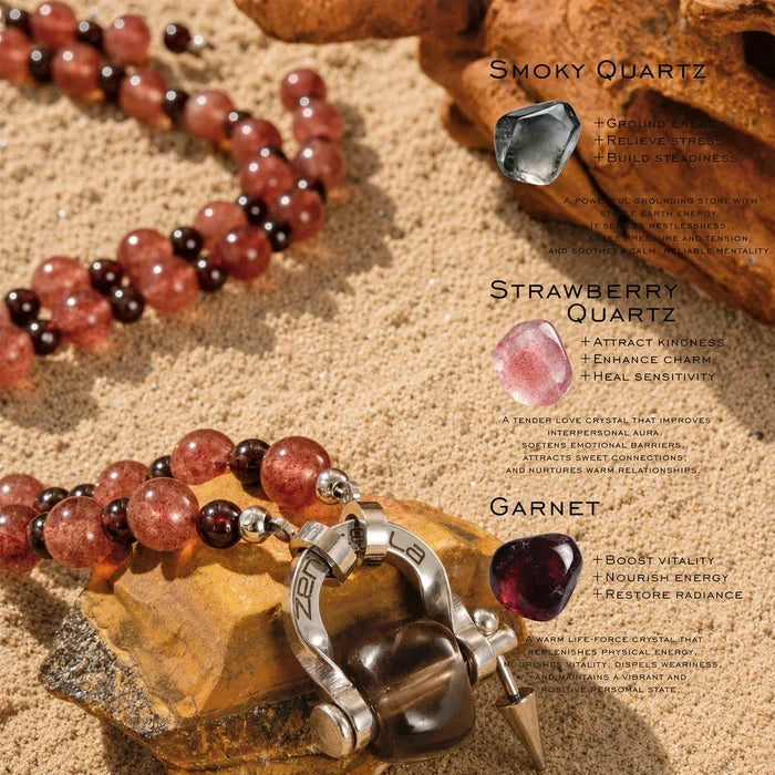 Ember Strawberry Quartz & Garnet Necklace