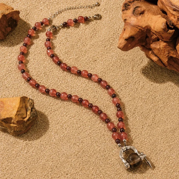 Ember Strawberry Quartz & Garnet Necklace