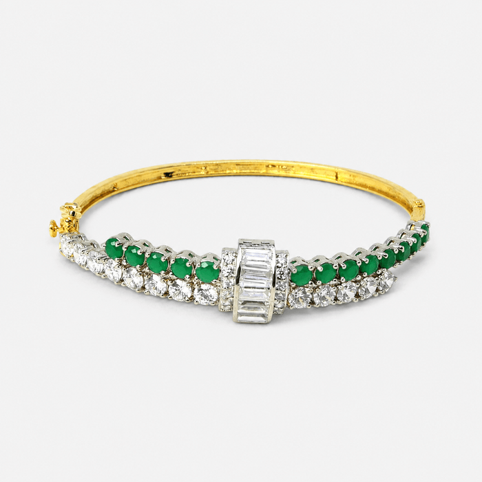 Emerald Arc Bangle - Monis Anas Jewellers