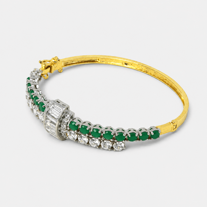 Emerald Arc Bangle - Monis Anas Jewellers