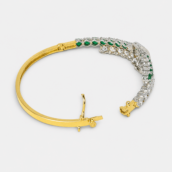 Emerald Arc Bangle - Monis Anas Jewellers