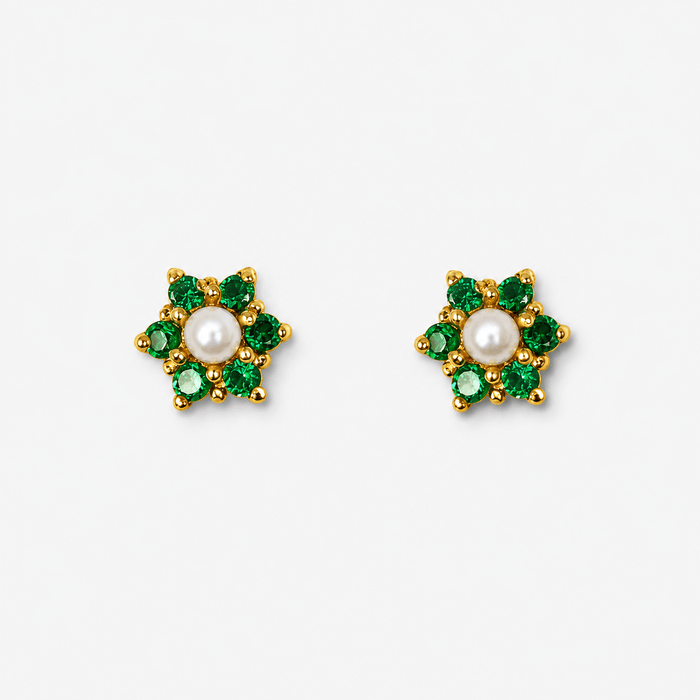 Emerald Daisy Mini Set - Monis Anas Jewellers