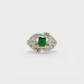 Emerald Enigma Ring - Monis Anas Jewellers