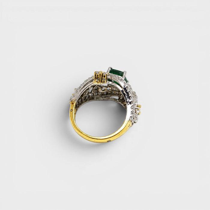 Emerald Enigma Ring - Monis Anas Jewellers